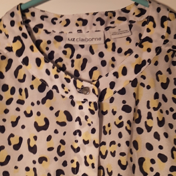 Liz Claiborne cheetah print blouse - Picture 3 of 5